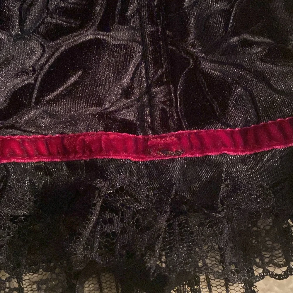 Lovers lane brand velvet corset. Back hooks and push up bra inside - Picture 9 of 15